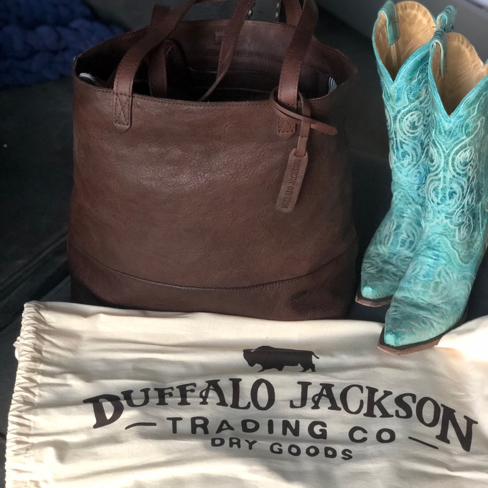 Madison Leather Tote Mahogany